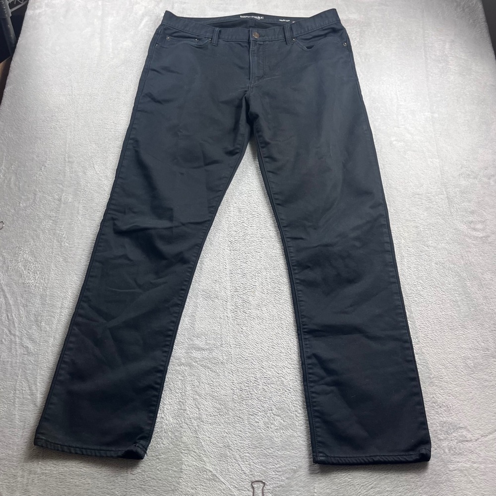 Banana Republic‎ Travel Jean Mens 36x34 Slim Fit Black Stretch Pants 5-Pocket